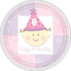 1st Birthday Girl - Plates 7"