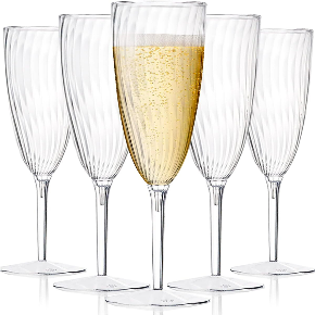 CHAMPAGNE FLUTES - PLASTIC - 5OZ