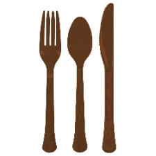 Cutlery - Chocolate Brown - Heavy Weight
