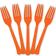 Cutlery - Forks - Orange - Heavy Weight - 50