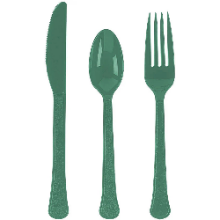 Cutlery - Forest Green - Heavy Weight
