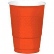 Cups - Plastic - 9 oz  - Orange - 20