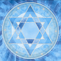 Hanukkah Shimmering Star Plates 7"