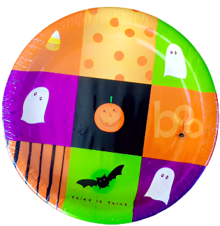 Halloween Squares Plates  6 3/4"