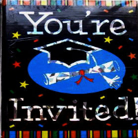 Grad Stripes - Invitations