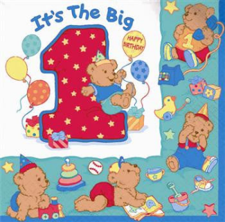 It's the Big 1 Birthday Lunch Napkins