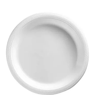Plates - Plastic - White - 7" - 10