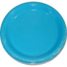 Plates - Plastic - Caribbean Blue - 9" - 8