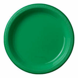Plates - Plastic - Festive Green - 7" - 16