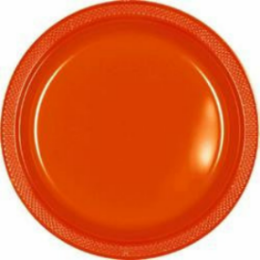 Plates - Plastic - Orange Peel - 9" - Qty: 16