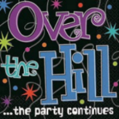 Over the Hill - Lunch Napkins - Birthday