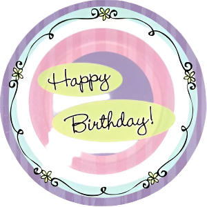 Forever Young - Plates - 10 1/2" - Happy Birthday