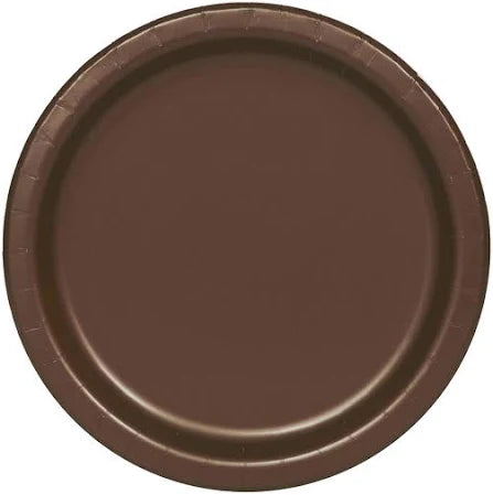 Plates - Paper - Chocolate Brown - 10.5" - 24