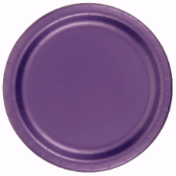 Plates - Paper - Purple - 7" - 10