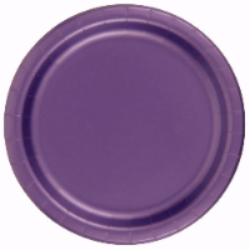 Paper Plates - Purple - 7" - Qty: 24