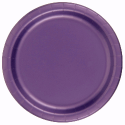 Plates - Paper - Purple - 7" - Qty: 8