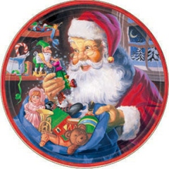 Santa's Workshop Plates - 9"