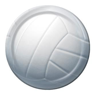 All Star Volleyball Plates - 9"