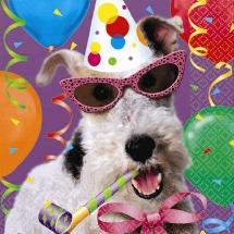 Bow Wow - Beverage Napkins - Birthday