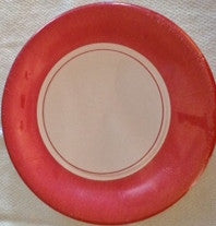 Plates - Paper - Red Trim - 9" - Qty: 8