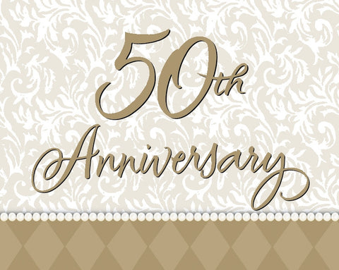 Gold Wishes Invitations 50th Anniversary