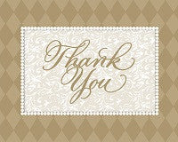 Gold Wishes Thank You Notes 50th Anniversary