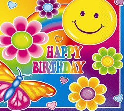 Groovy - Lunch Napkins - Happy Birthday