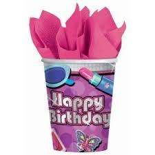 Glitzy Girl -  Birthday - Cups - 9 oz.