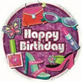 Glitzy Girl - Plates 9" - Birthday