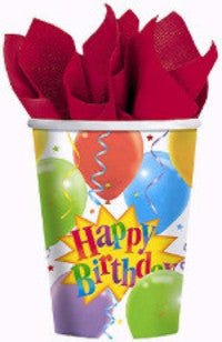 Balloon Happy BIrthday - Cups - 9 oz