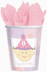 1st Birthday Girl - Cups - 9 oz.