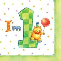 I'm One - Beverage Napkins - Birthday
