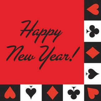 Card Night - Happy New Year Lunch Napkins