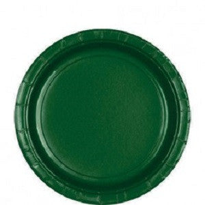 Plates - Paper - Forest Green - 7" - 8