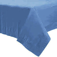 Table Cover - Paper, Plastic Lined- Rectangle - Marine Blue