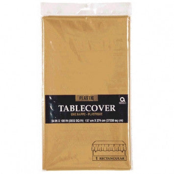 Table Cover - Plastic - Rectangle - Gold color