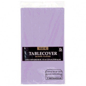 Table Cover -  Plastic - Rectangle - Lavender