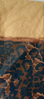 Table Cover Plastic Gold with Leopard Print