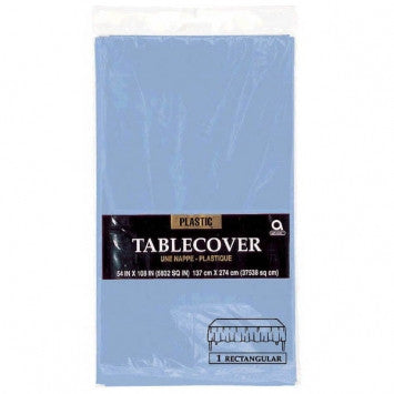 Table Cover - Plastic - Rectangle - Light Blue