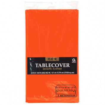Table Cover - Plastic - Rectangle - Orange