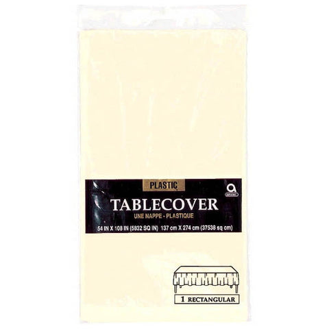 Table Cover- Plastic - Rectangle - Cream