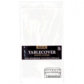 Table Cover - Plastic - Rectangle - White