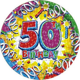 Birthday Explosion 50th - Plates - 9"