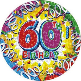 Birthday Explosion 60 Years - Plates 9"